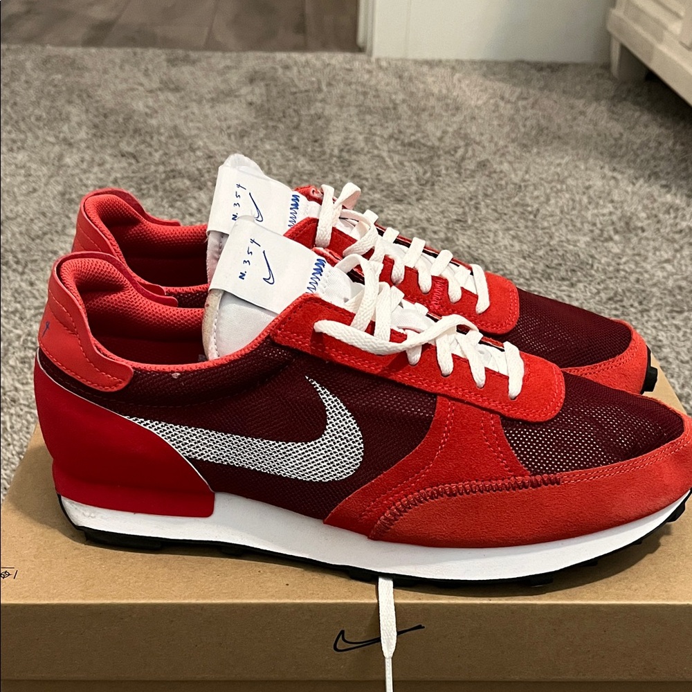 Nike Red and White Men's Running Shoes